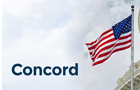 Concord logo and the US flag